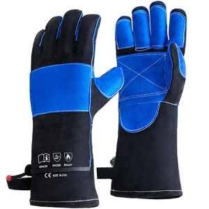 Guantes de Soldadura de Cuero para Soldadura TIG/MIG, Resistentes al Calor y al Fuego, para Barbacoa, con Forro Suave, Guantes de Seguridad para Soldadores - Product Image 1
