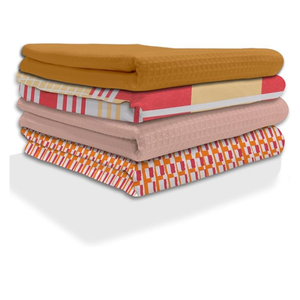 Serviettes de cuisine en coton écologiques jetables à séchage rapide, couleur unie, vert et blanc, tissées, rectangulaires, lavables en machine - Product Image 2