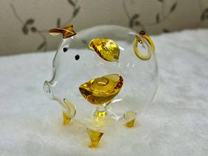 Exquisito Adorno de Cristal Translúcido 'Tesoro de Cerdo', Hecho a Mano, Arte Popular Religioso, Decoración, Regalo de Año Nuevo Chino, Artesanía en Cristal - Product Image 2