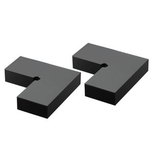 Lot de 2 connecteurs d'angle rectangulaires en POM pour rampes d'escalier, accessoires d'extension de garde-corps, pièces d'escalier - Product Image 1