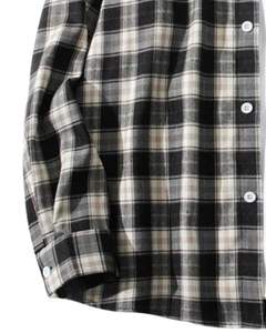 Camisa Casual a Cuadros Beige Marrón para Hombre, Chaqueta de Algodón y Poliéster de Manga Larga con Botones y Diseño de Dobladillo Ajustable - Product Image 5