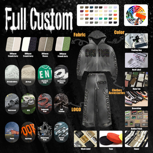 Survêtement personnalisé de qualité supérieure avec impression sérigraphique et broderie en strass effet délavé, style streetwear tendance pour unisexe - Product Image 6