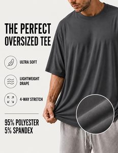 เสื้อยืดโอเวอร์ไซส์ผ้าฝ้ายแท้ 100% น้ำหนัก 220 กรัม พิมพ์ลายตามสั่งที่ไหล่ สไตล์ฮิปฮอป ไซส์ใหญ่พิเศษ ผ้าฝ้ายแท้ 100% ทรงบ็อกซี่ สำหรับผู้ชาย - Product Image 6