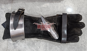 ถุงมือเหล็กยุคกลางแบบกอธิค พร้อมซับในหนัง สำหรับคอสเพลย์ ทำด้วยมือ ป้องกันแขน - Product Image 4