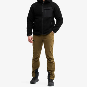 Unisex <b>Black</b> <b>Fleece</b> Hooded Jacket Digital Printing Windproof Regular Fit Winter Casual Outerwear with Pocket Extra Warm - Product Image 4
