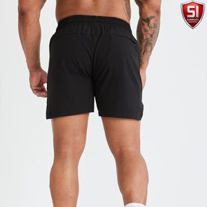 Shorts Bermuda pour Homme en Tissu Polaire Nylon/Acrylique Gris Clair, Taille Haute Élastique, Respirant, Écologique, Style Hip Hop - Product Image 4