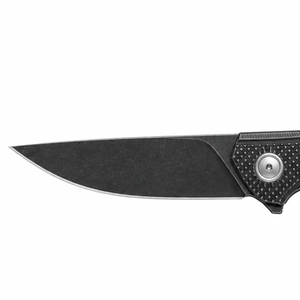 Couteaux de poche pliants haut de gamme avec lame noire mate, poignée en métal à motif diamanté et manche incurvé pour un usage quotidien et en extérieur - Product Image 4