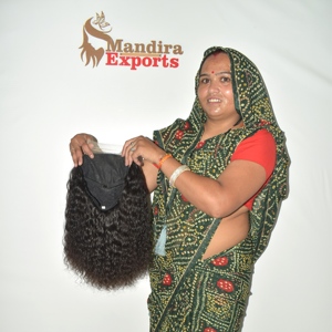 100% Raw Virgin Indian Temple Remy <b>Human</b> Hair Natural Black Curly Fusion <b>Wig</b> & Wave/Curl Extensions - Product Image 6