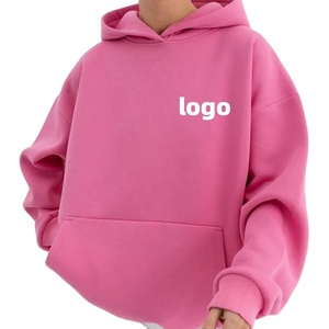 Venta al por mayor descarga impresa forrada transpirable peso pesado 380g Sudadera con capucha de gran tamaño 100% algodón Jersey de punto de invierno para mujeres - Product Image 5