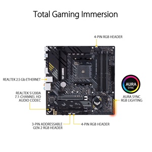 <span class=keywords><strong>PC</strong></span> de jeu TUF Esports, <span class=keywords><strong>composants</strong></span> de mise à niveau pour ordinateur de bureau, performances élevées, WiFi sans fil, DDR4, SATA, TUF AM4 B550M Gaming - Product Image 4