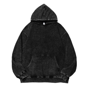 เสื้อฮู้ดดี้ปักลายวินเทจขนาดใหญ่พิเศษสำหรับฤดูหนาว แบบยูนิเซ็กซ์ ตกแต่งด้วยผ้าปะติดปะต่อ สีพื้น ผ้าฝ้าย 100% หนัก 450 กรัม - Product Image 5