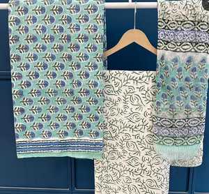 Salwar Kameez décontracté pour femmes, idéal pour les fêtes et le bureau, imprimé à la main, en tissu de coton, pour l'Inde et le Pakistan - Product Image 2