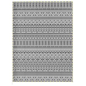 Tapis d'extérieur réversible 3,66 m x 2,74 m avec lumières USB et sac de transport, en tissu bouclé, idéal pour salle à manger ou camping - Product Image 1