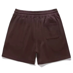 Nouvel Arrivage Short Homme Vintage en Maille Peignée Unie avec Cordon de Serrage, Coupe Décontractée Mi-longue, Teint Uni, Personnalisable - Product Image 3