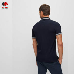 Chemises polo personnalisées à impression numérique pour hommes avec logo personnalisé, manches courtes, tissu tricoté, conception ODM OEM - Product Image 4