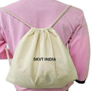 Customizable Waterproof Eco-Friendly Canvas Drawstring Backpack Organic Cotton Lining Fashion Sports Travel Shopping Bag <b>Strong</b> - Product Image 5