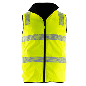 Chaleco de Seguridad Reflectante de Alta Visibilidad para Hombre, Ropa de Trabajo de Poliéster con Franjas de Alta Visibilidad, Forro Interior Negro, Bicolor - Product Image 3