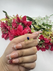 Natural <b>Lapis</b> <b>Lazuli</b> Crown <b>Ring</b> Gold Plated Handmade Blue Teardrop Gemstone Statement Cocktail <b>Ring</b> for Women - Product Image 4