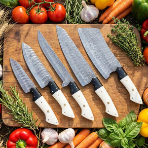 Damascus Steel Chef <b>Knife</b> <b>Set</b> Multi Piece Premium Kitchen Tool Collection for Cooking Chopping Slicing Dicing Vegetable - Product Image 1
