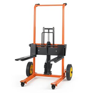 Transpallet Idraulico con Capacità di Carico di 450 Libbre, Sollevatore a Verricello, Stacker con Altezza Massima di Sollevamento di 35,4 Pollici, Carrello Elevatore con Capacità di Carico di 350 Libbre - Product Image 1