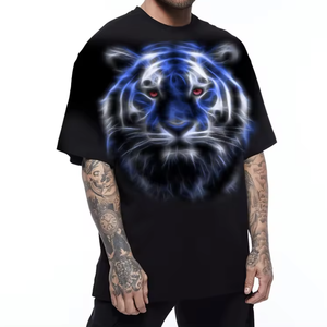 T-shirt imprimé pour homme, coupe classique, 100 % coton molletonné, respirant, imprimé en relief, tendance - Prix compétitif du Pakistan - Product Image 2