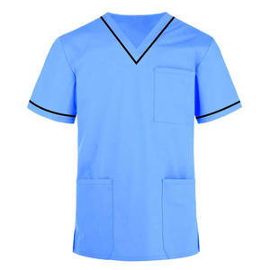 Blouses médicales en toile respirantes unisexe avec poches pour professionnels de la santé, hôpitaux et cliniques dentaires - Product Image 1