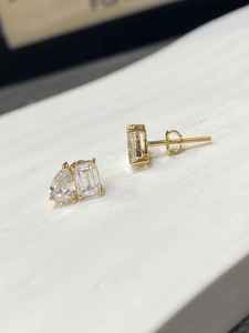 Pendientes Elegantes de Perlas, Esmeraldas y Diamantes de Primera Calidad, Cultivados en Laboratorio, Certificados por IGI, Color D E F, Claridad VVS VS, Oro, Oro Rosa, Oro Blanco, Plata - Product Image 6