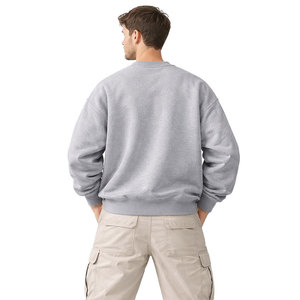 High Quality Bulk Supply Men Winter Grey Oversized <b>Sweatshirt</b> Rhinestone JESUS Print Crewneck Long Sleeve Comfortable Fashion - Product Image 4