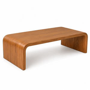 Mesa Auxiliar Moderna de Madera de Teca Sólida, Duradera y Ecológica, con Diseño de Cascada, para Comedor - Product Image 1