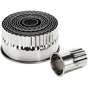 Cortadores de Galletas Redondos de Acero Inoxidable, Anillos Metálicos para Hornear, Moldes para Cortar Masa de Pastelería y Galletas - Product Image 3