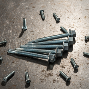 สกรูเจาะยึดหัวหกเหลี่ยมแบบพรีเมียม (เมตริก/นิ้ว) ชุบสังกะสี เกรด 8 สำหรับงานหนัก ทนทานต่อการกัดกร่อน เกลียวหยาบลึก - Product Image 1