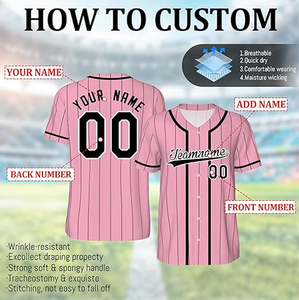 Top Selling High Quality Breathable Heat-Transfer Printed Baseball Jersey Unisex 100% Polyester Material Custom Team Name V-neck - Product Image 2