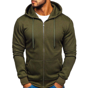<b>Top</b> Quality <b>Men's</b> <b>Zip</b> <b>Up</b> Hooded Hoodie Breathable 100%Cotton French Terry Fashion Hooded Sweatshirt With Pockets Fitted Hoodie - Product Image 4