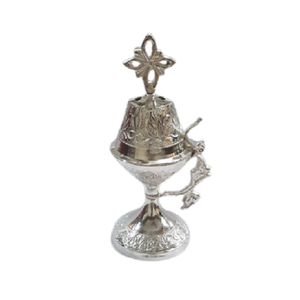 AG Metal Exports AGM-00200-F Arabic Metal <b>Incense</b> Burner & <b>Cone</b> Holder Home Decor Handheld Aromatherapy Diffuser 100% Natural - Product Image 1
