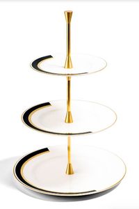 Contemporary 2 Tier Dessert Stand with Black Metal <b>Frame</b> for Cakes Pastries and Serving - Product Image 3