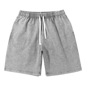 Shorts Bermuda en Coton Vert pour Hommes avec Cordon de Serrage à la Taille, Décontractés, Mi-Longs, Couleur Unie, Shorts de Sport - Product Image 4