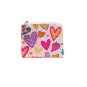 Monedero de Cuentas Geométricas Bordado a Mano con Cristales, Forro de Poliéster Ecológico, Personalizable en Color/Tamaño/Logotipo - Product Image 1