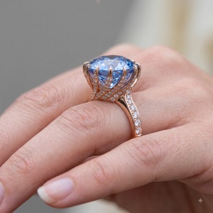 Platinum Round Brilliant Cut Lab Diamond Engagement <b>Ring</b> Baguette Side Stones Cute Style Third Party Certified Women's Jewelry - Product Image 2