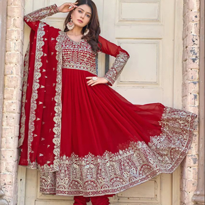 Ramdev Trading Heavy Faux Georgette Modern Style Women's Kurta/<b>Kurti</b> Quick Dry All Seasons for Wedding/Party/Diwali Occasions - Product Image 1