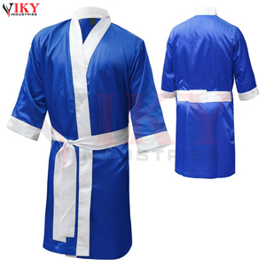 Nouvelle Arrivée Robes de Boxe Personnalisées en Satin pour Arts Martiaux et Kickboxing, Robes d'Entrée de Combat en Soie sur Mesure avec Ceintures - Product Image 4