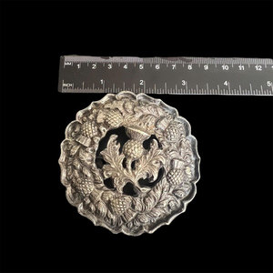 Grande broche vintage énorme en forme d'ardillon écossais, épingle à kilt géante en argent, grande épingle à kilt - Product Image 5