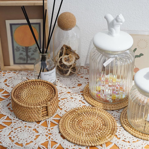 Vietnam Supplier Handmade Natural Rattan Circular Placemats For Hotpot Bowl <b>table</b> <b>Protector</b> Mats & pads In Wholesale - Product Image 6