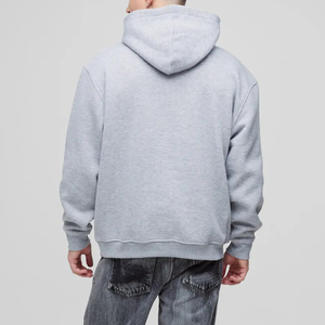 Plain Thick 500gsm Boxy <b>Grey</b> Hoodie <b>Mens</b> Cotton Oversized Fleece Custom Hoodie Manufacturer Heavyweight Cropped Hoodies <b>Men</b> - Product Image 2
