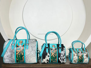 กระเป๋าหนังวัวแท้สไตล์ตะวันตกแบบ OEM ODM  งานแฮนด์เมด  ขนาดเล็ก  ทรง Speedy Duffel  ดีไซน์หรูหรา  กระเป๋าสะพายข้างสำหรับผู้หญิง - Product Image 5