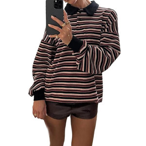 Chemises polo oversize à manches courtes de haute qualité, streetwear, matière respirante, chemises polo personnalisées pour femmes, couleur personnalisée - Product Image 1