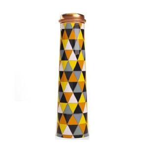 Botella de agua de cobre con estampado en forma de zigzag, diseño único, compre directamente del proveedor al precio más bajo - Product Image 4