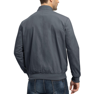 Chaqueta Bomber Personalizada para Hombre con Cierre Frontal, Ligera, Transpirable, Cuello Acanalado, Estilo Casual Urbano, Resistente al Viento, de Poliéster - Product Image 5