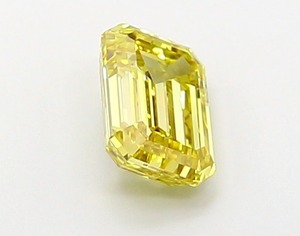 Diamant jaune intense fantaisie de qualité supérieure 0,99 ct, taille émeraude, VS1, polissage excellent, pour bagues de fiançailles de luxe sur mesure, fabrication en usine. - Product Image 4