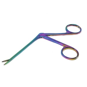 Pinzas Micro Alligator para Oído, Nariz y Garganta (ENT), Instrumentos de Laboratorio para la Extracción de Cera, con Vástago Angulado y Mordazas Dentadas Tipo Cocodrilo - Product Image 1