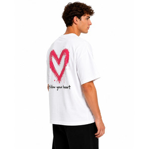 เสื้อยืดโอเวอร์ไซส์ คอโอ แขนสั้น ทรงหลวม พรีเมียม ผลิตจากผ้าฝ้าย 100% เป็นมิตรต่อสิ่งแวดล้อม ใส่ได้ทั้งชายและหญิง สไตล์ลำลอง รับผลิตแบบ OEM ODM - Product Image 3